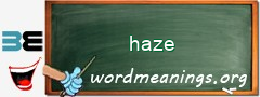 WordMeaning blackboard for haze